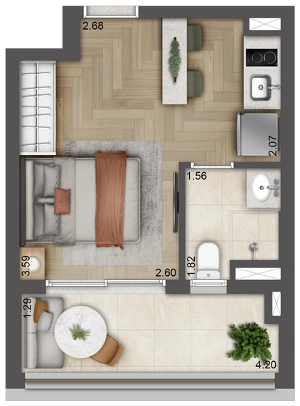 Planta 27 m² — Final 13B